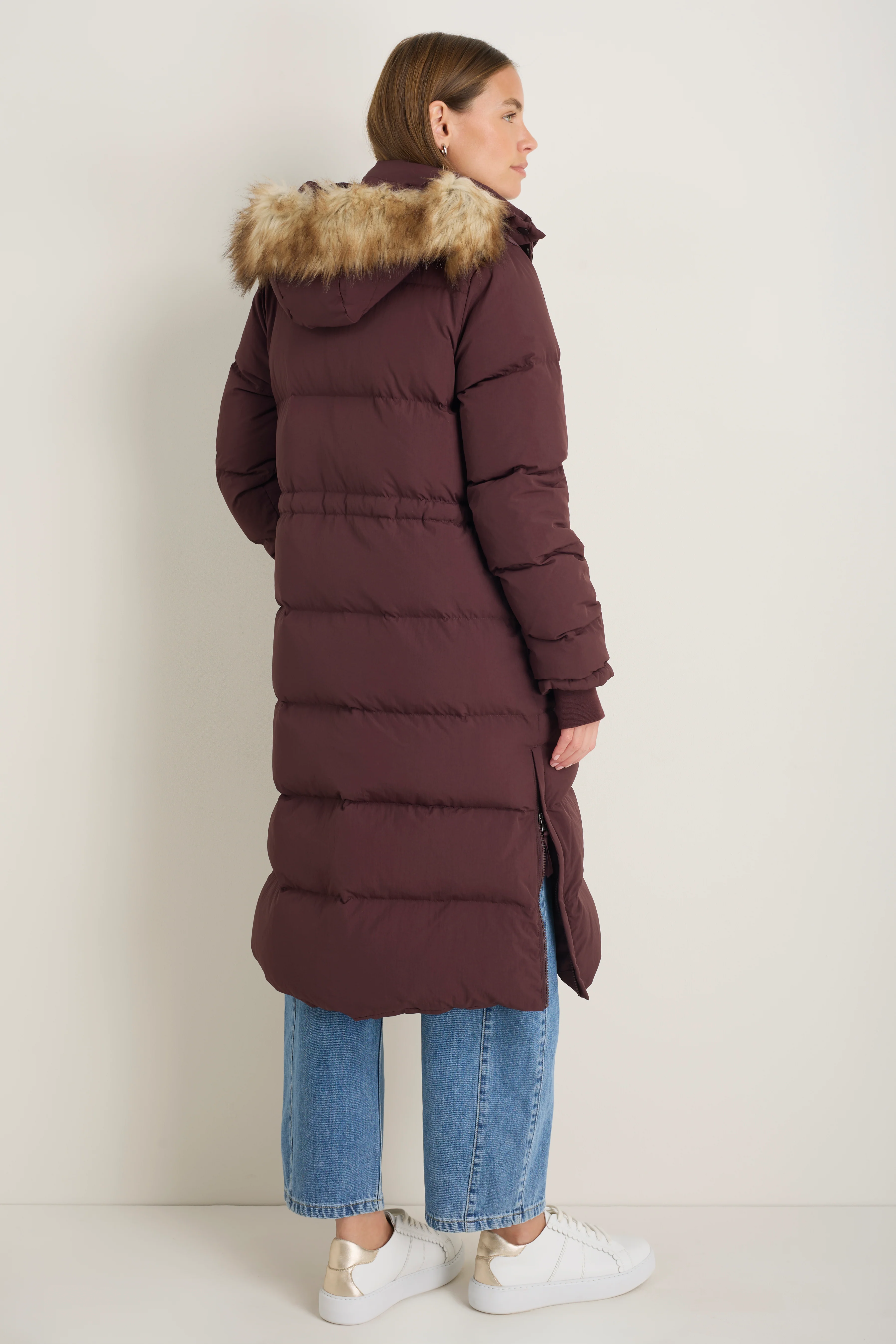 Suzy Puffer Coat - Deep Fig - Image 5