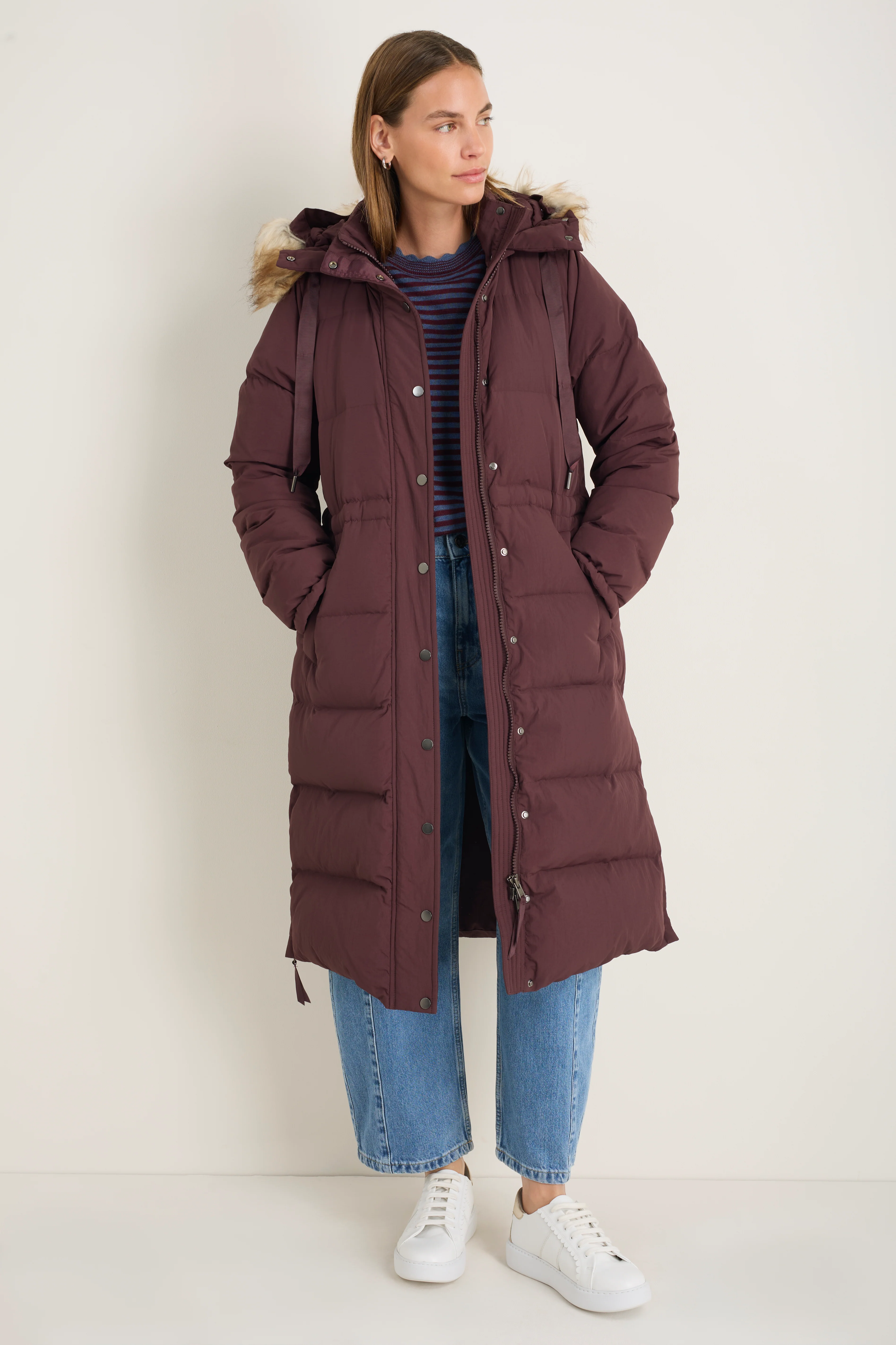 Suzy Puffer Coat - Deep Fig - Image 7