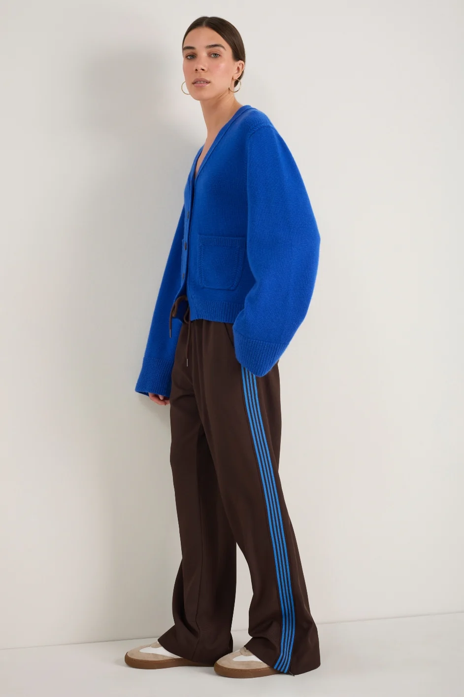 Suzy Side Stripe Trouser - Cocoa - Image 4