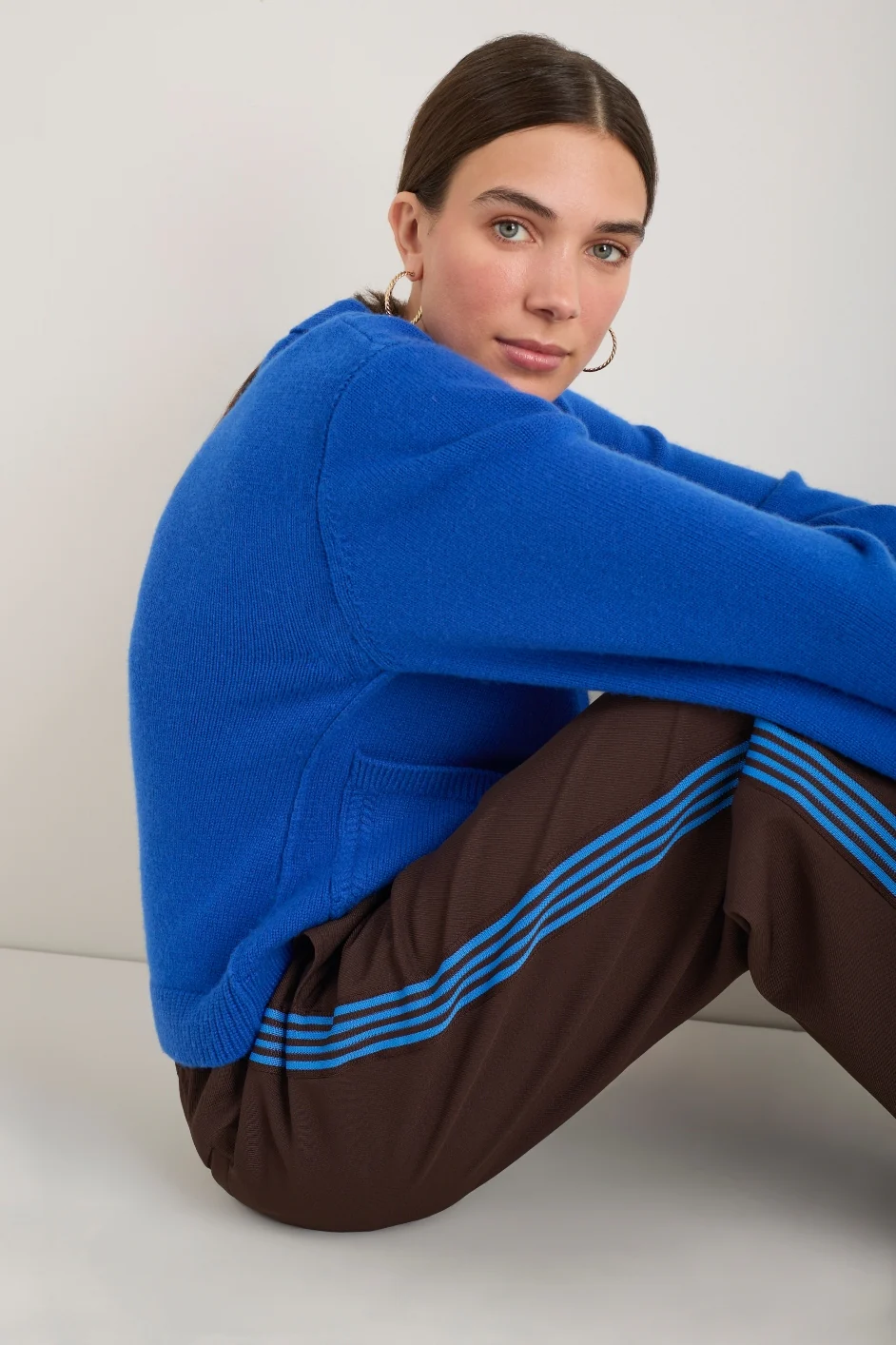Suzy Side Stripe Trouser - Cocoa - Image 5