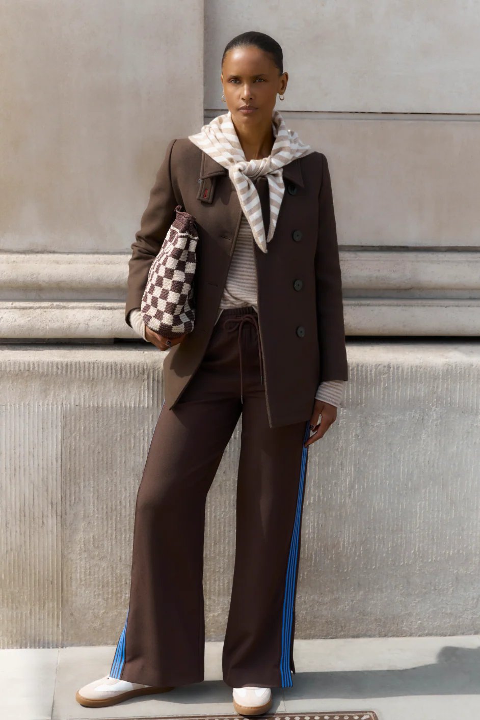 Suzy Side Stripe Trouser - Cocoa - Image 6