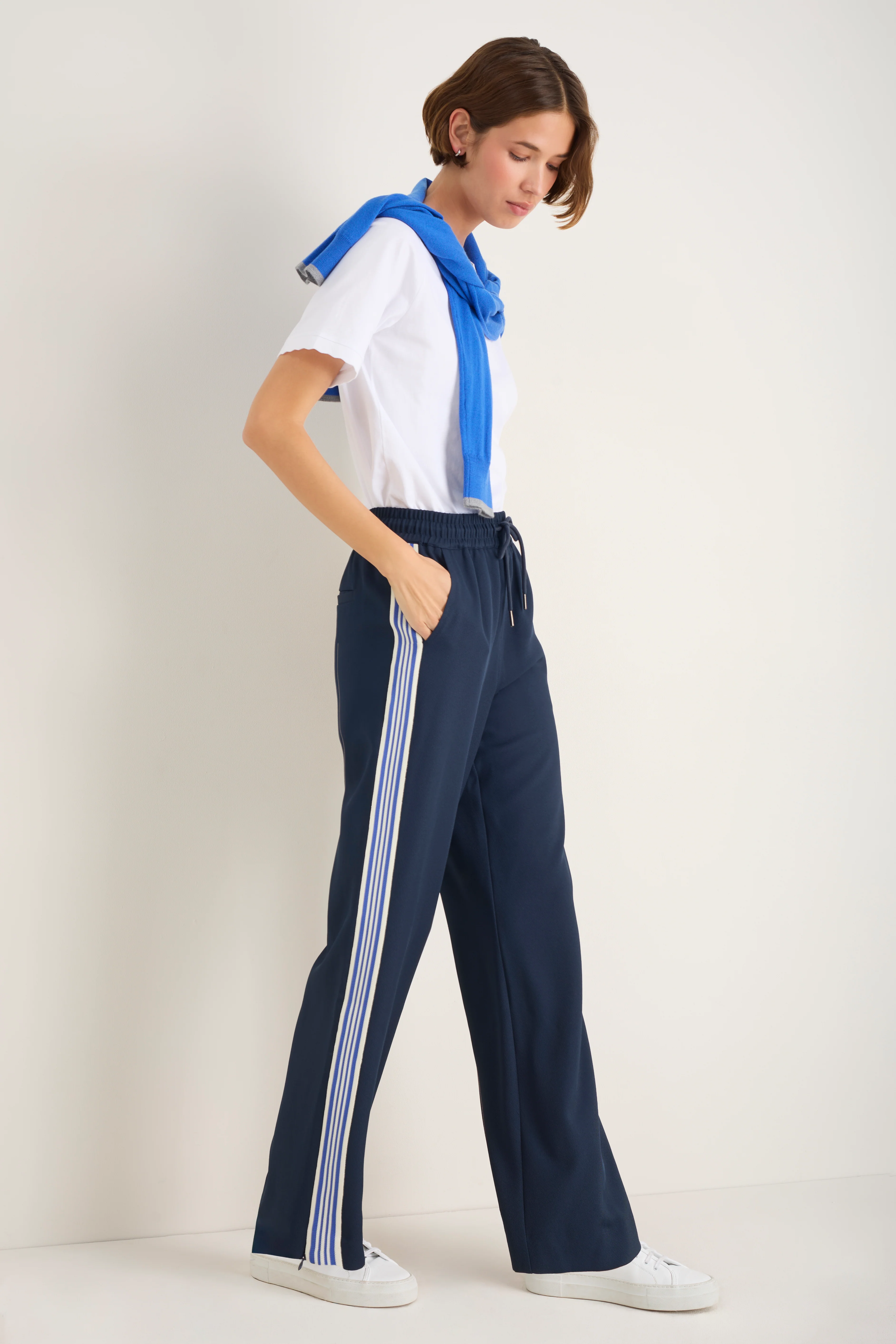 Suzy Side Stripe Trouser - Midnight - Image 3
