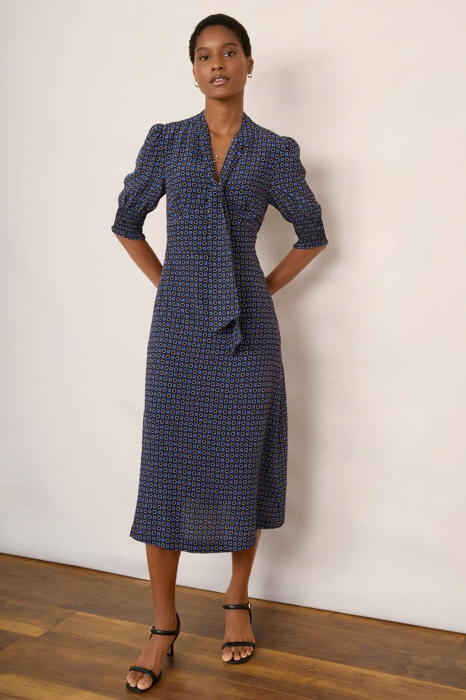 Tabatha Tea Dress - Midnight Geo