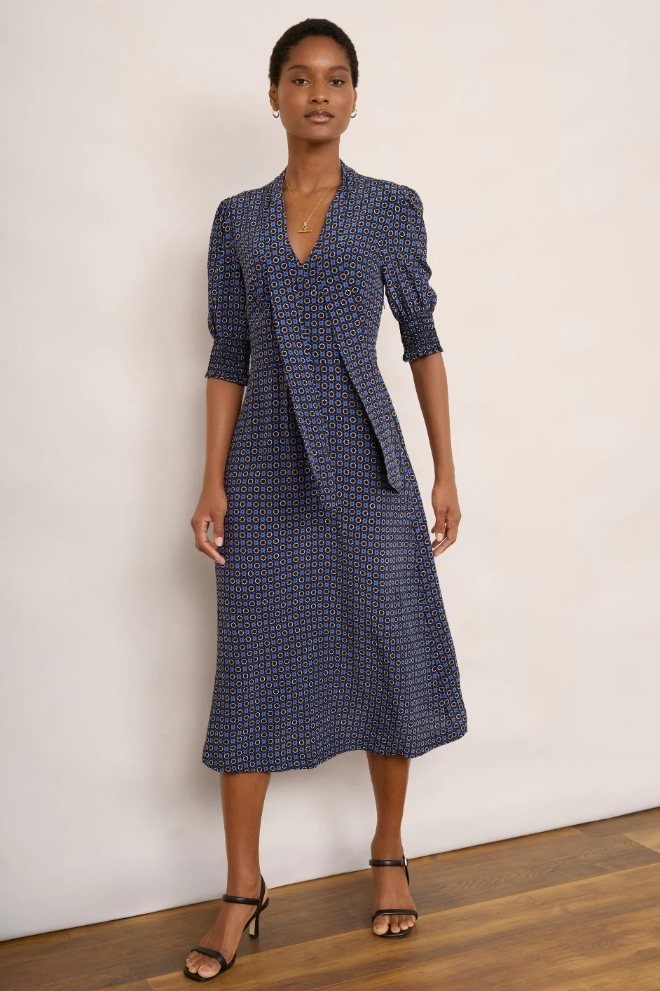 Tabatha Tea Dress - Midnight Geo - Image 2