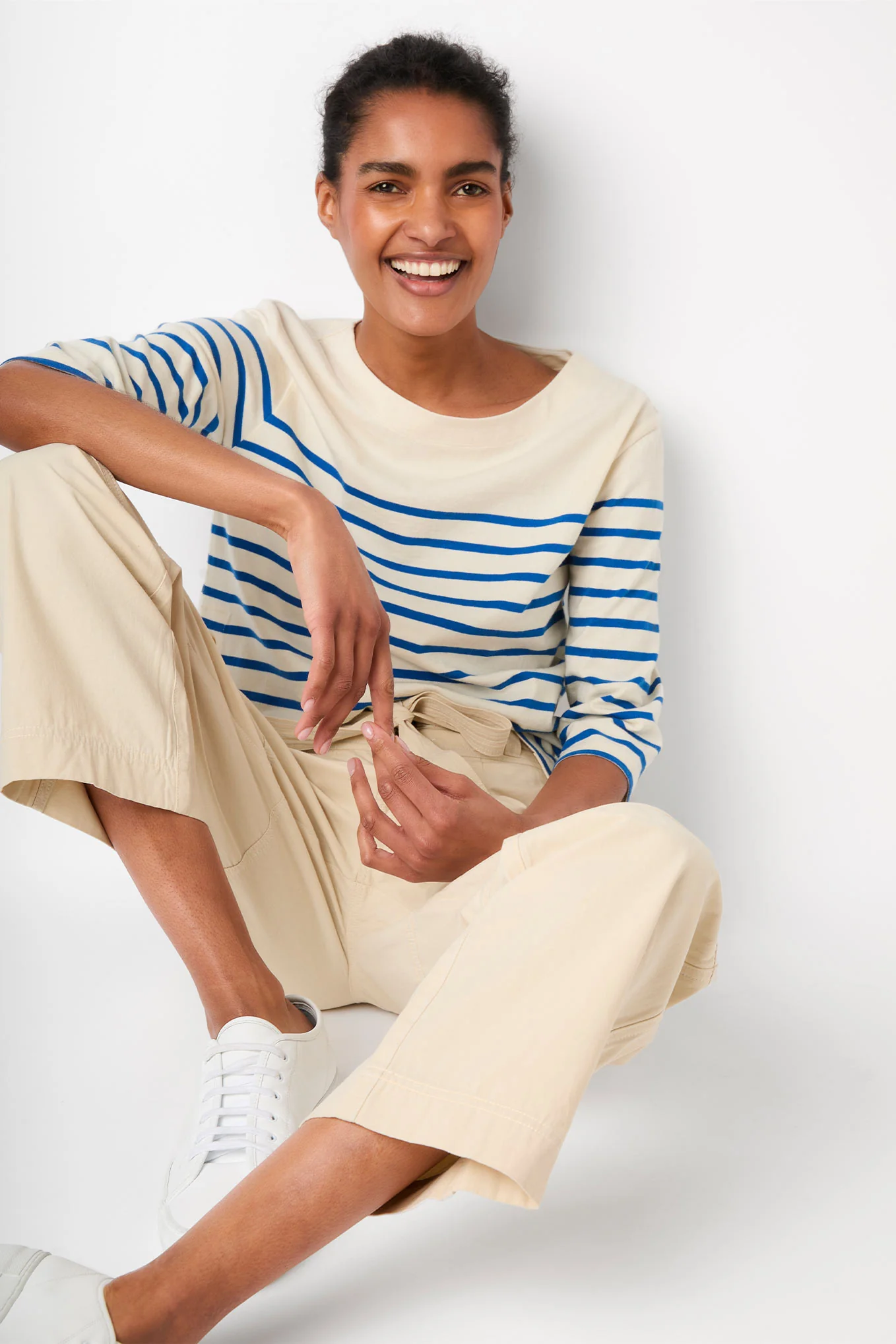 Talia Cotton Cargo Trouser - Ecru - Image 5
