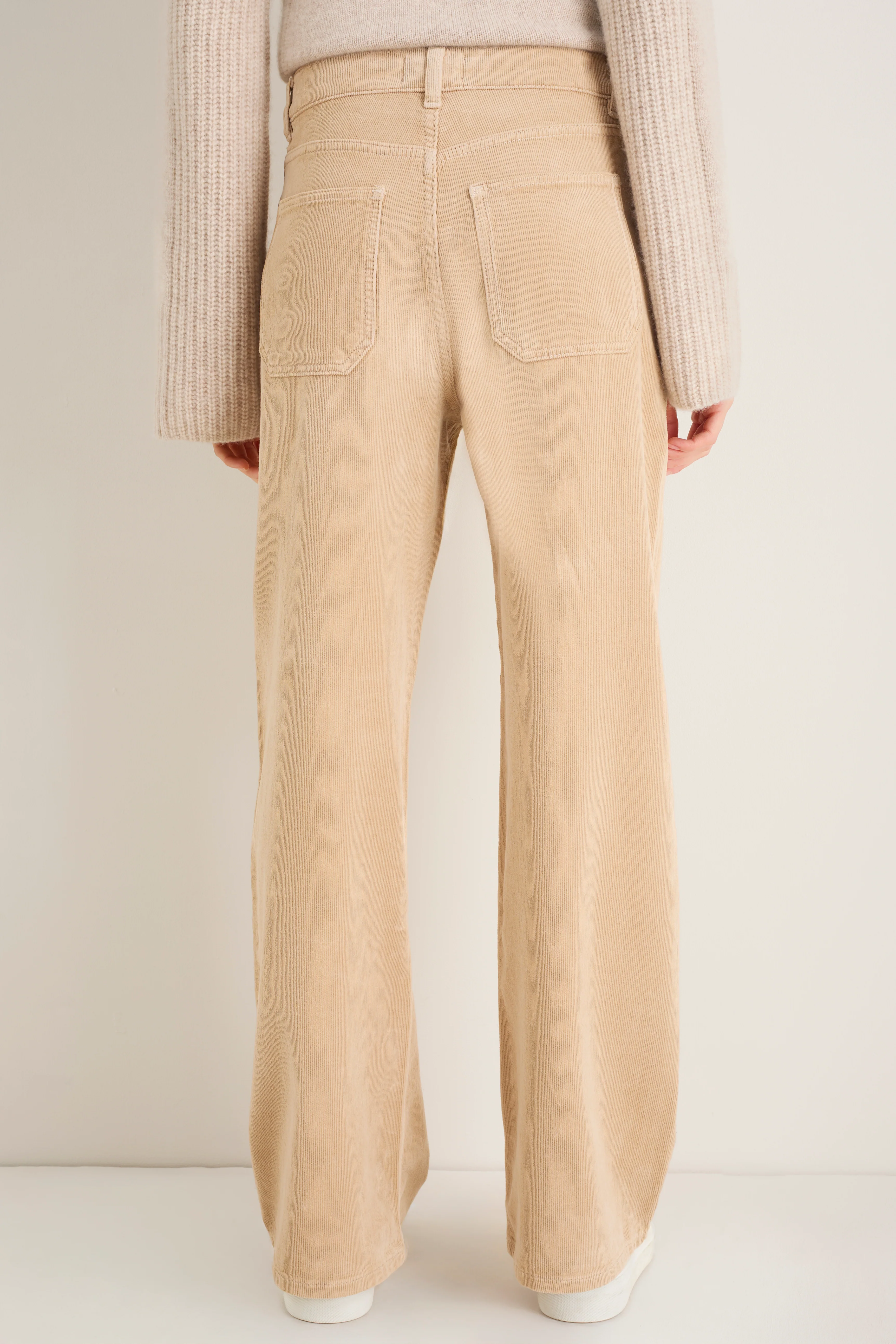 Tallulah Carpenter Tie Cord Trouser - Taupe - Image 3