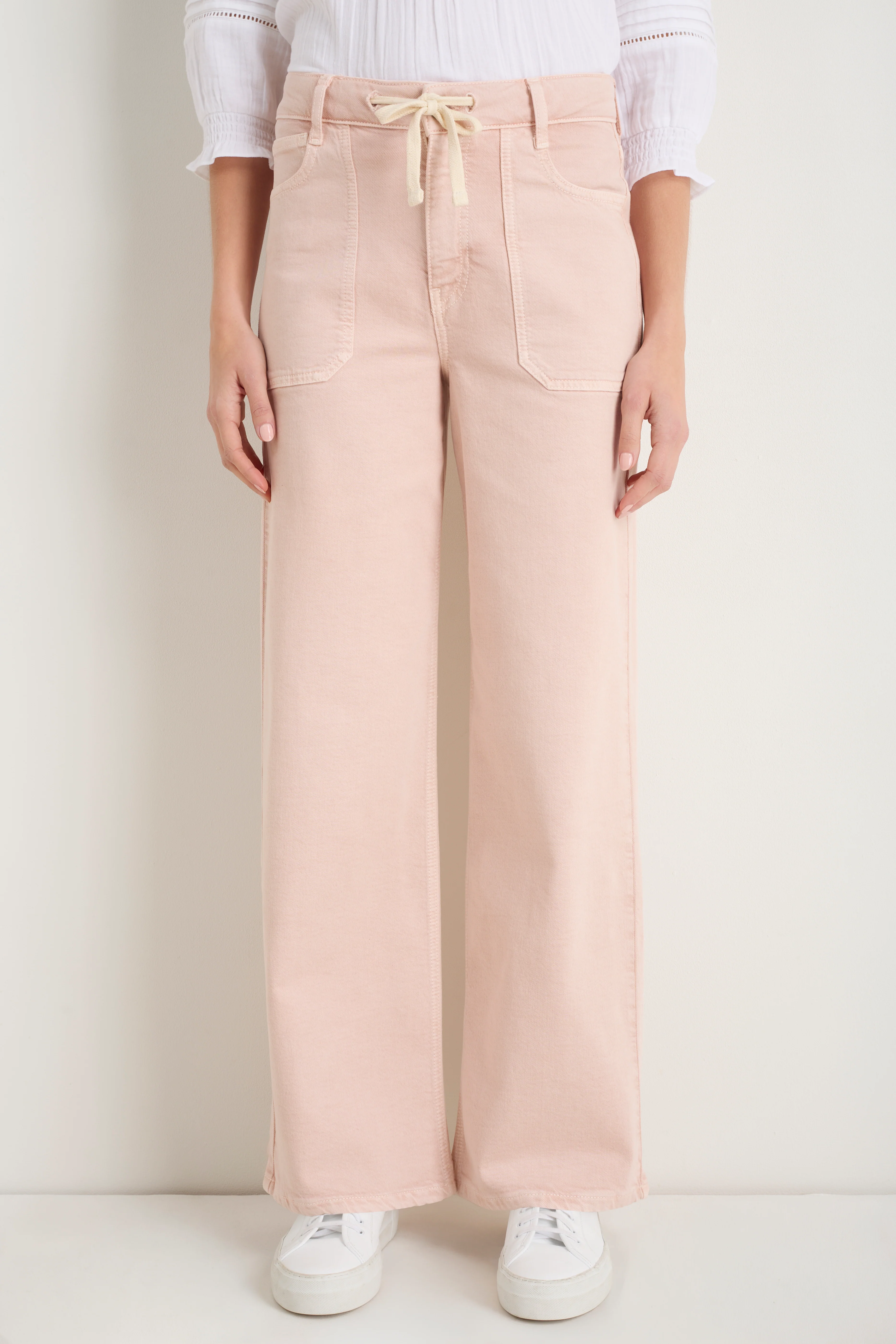 Tallulah Carpenter Tie Jean - Dusky Pink - Image 2