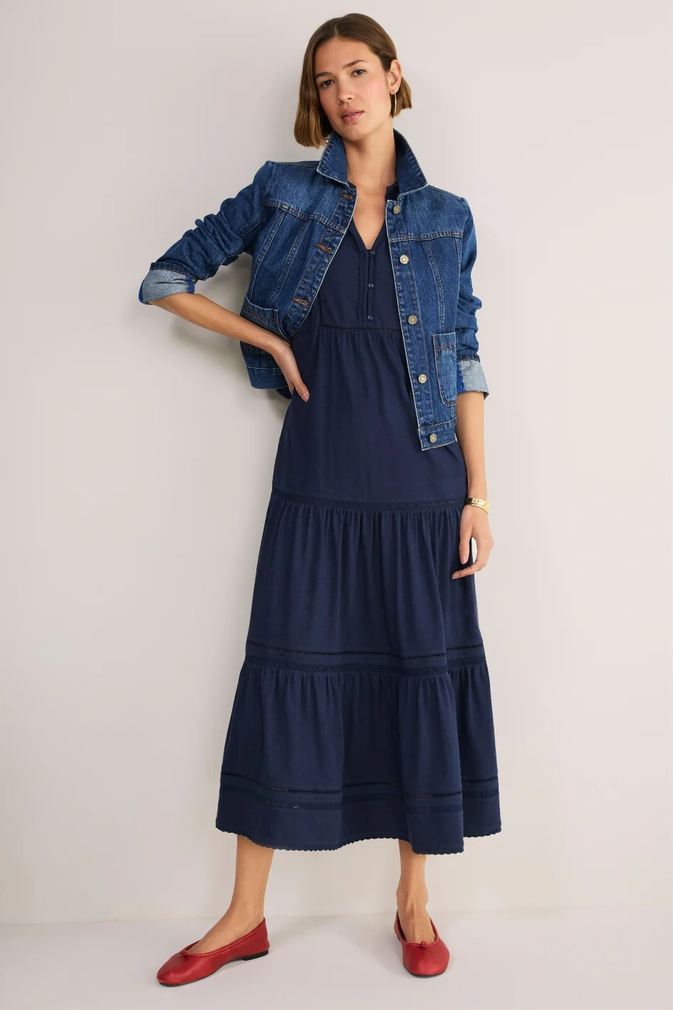 Talya Jersey Dress - Midnight - Image 4