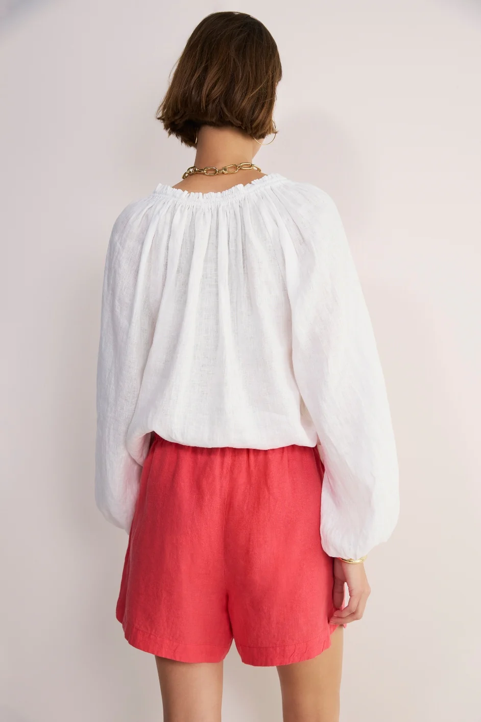 Thandie Linen Short - Watermelon - Image 5