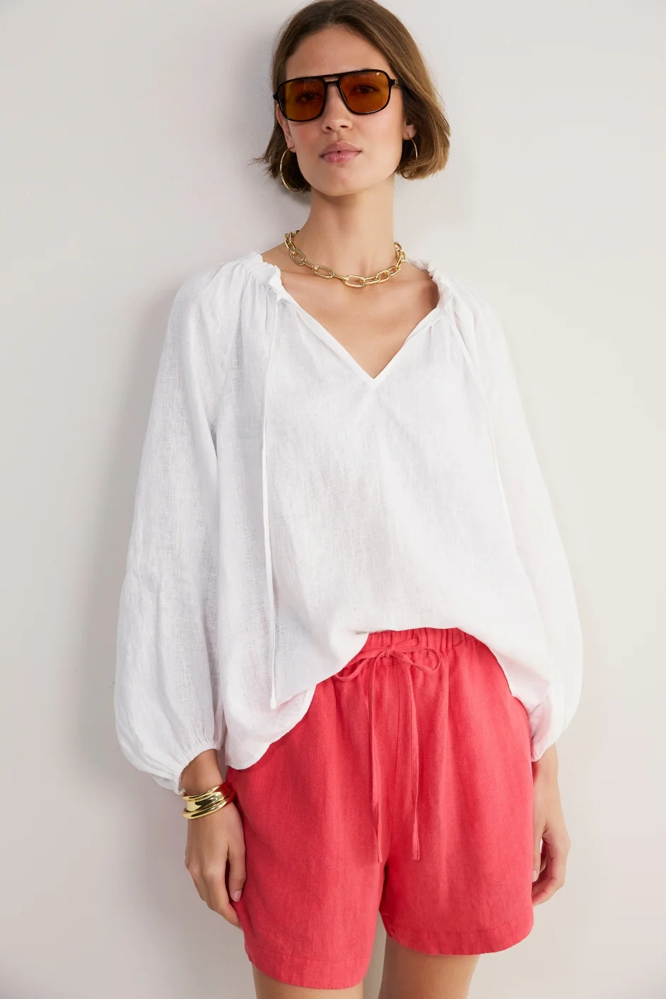 Thandie Linen Short - Watermelon - Image 6