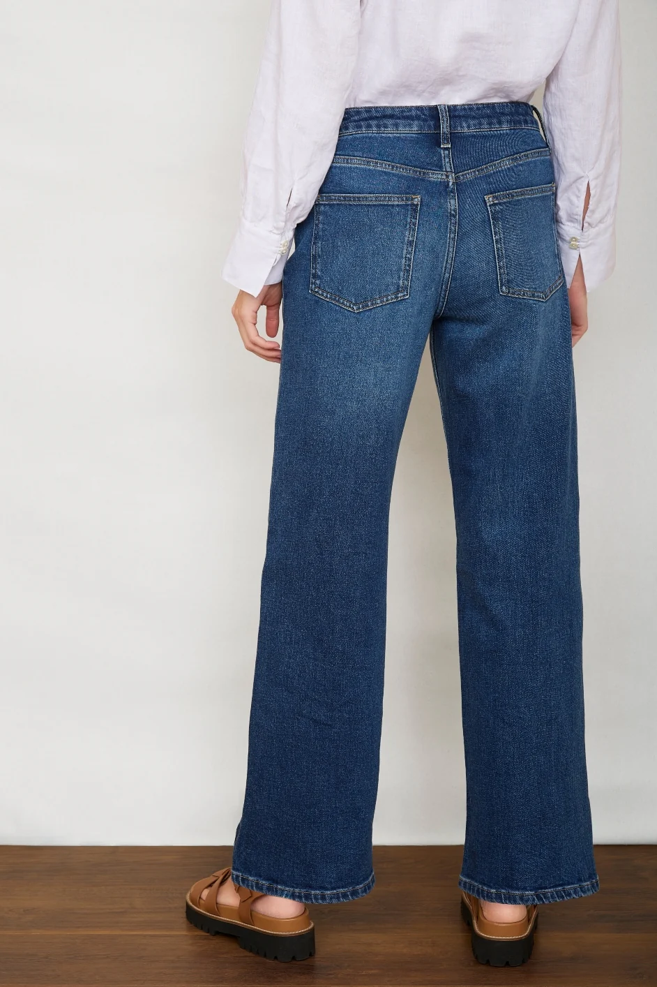 Whitney Wide Leg Jean - Mid Wash - Image 3