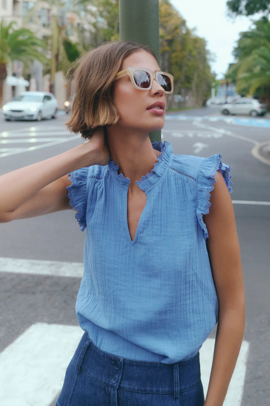 WYSE x FINLAY Tavistock Sunglasses - Nude - Image 2