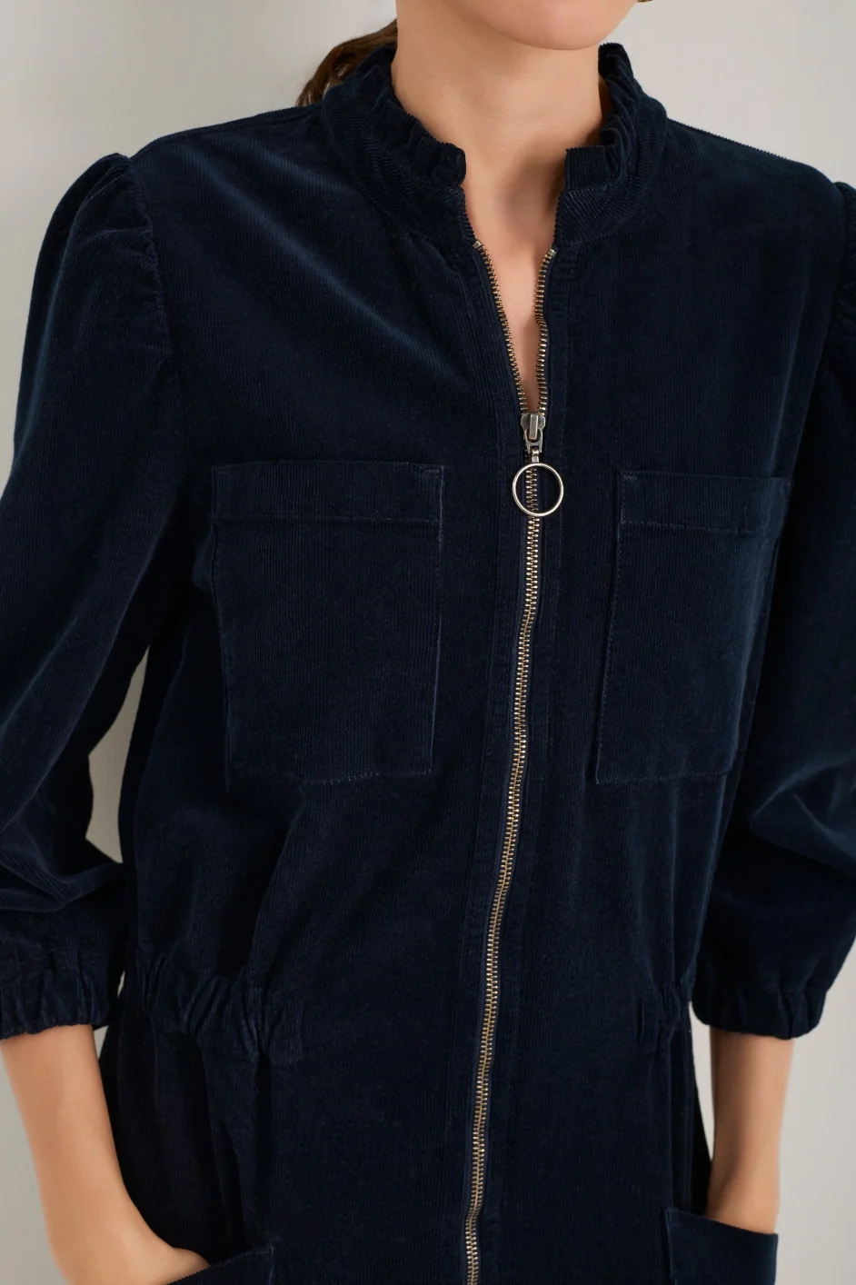 Zoe Pin Cord Jumpsuit - Midnight - Image 2